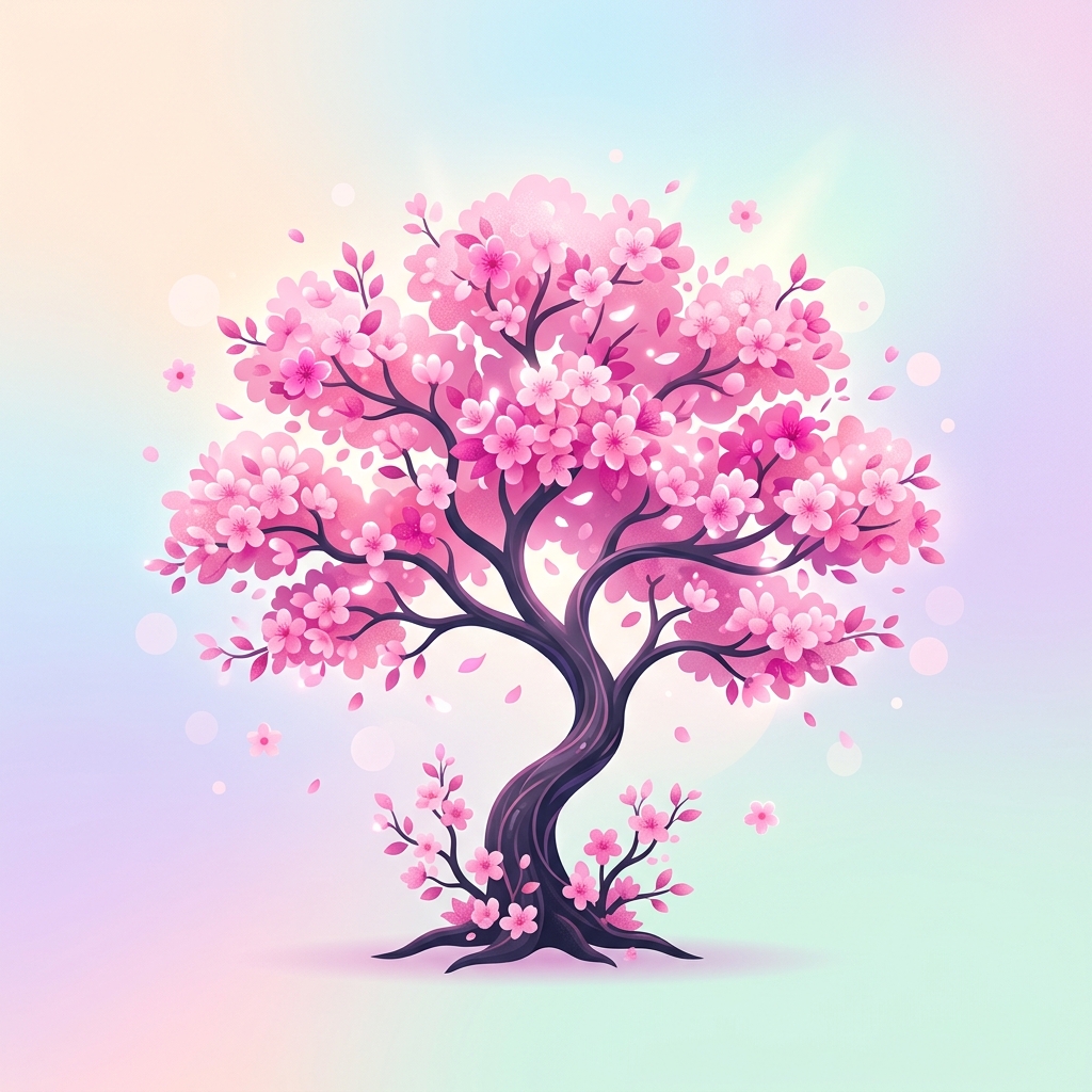 Vibrant Pink Cherry Blossom Tree